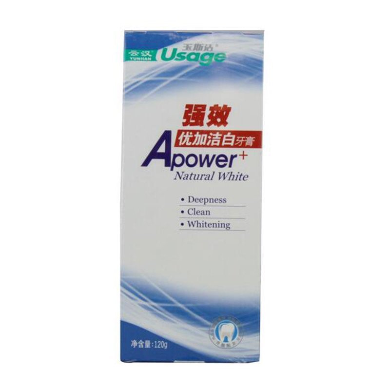 玉斯洁Apower强效优加洁白牙膏120G