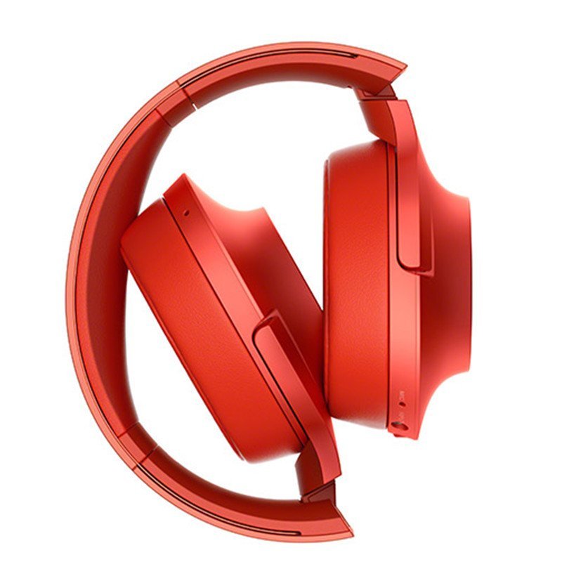 索尼(SONY)无线降噪立体声耳机MDR-100ABN(朱砂红色) 可折叠头戴式降噪NFC蓝牙耳机