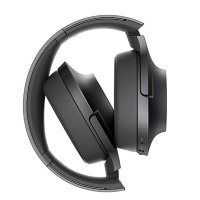 索尼(SONY)无线降噪立体声耳机MDR-100ABN(炭黑色) 可折叠头戴式降噪NFC蓝牙耳机