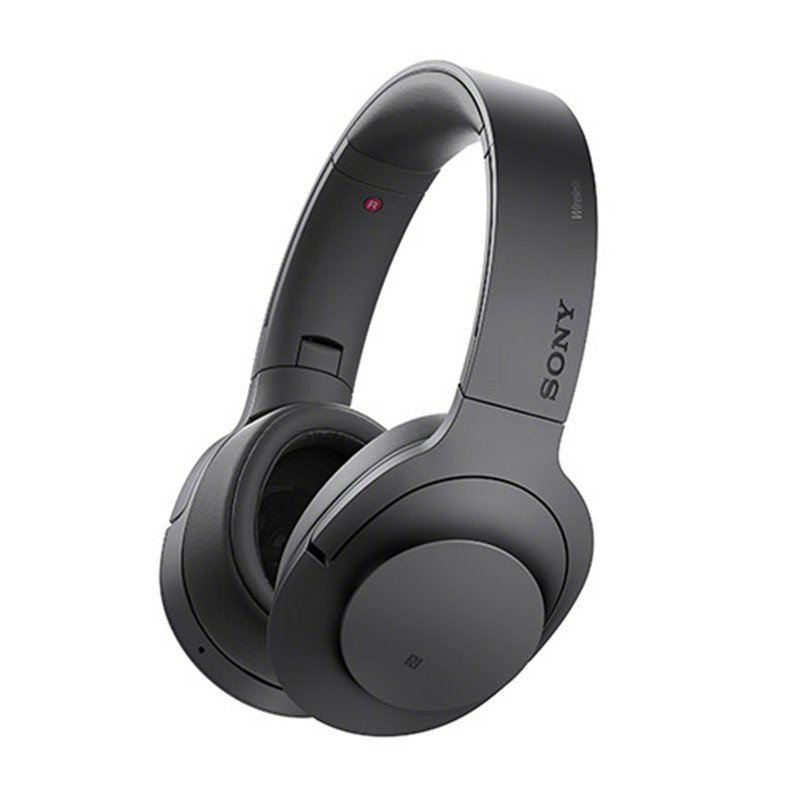 索尼(SONY)无线降噪立体声耳机MDR-100ABN(炭黑色) 可折叠头戴式降噪NFC蓝牙耳机