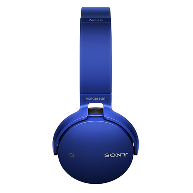 索尼(SONY)重低音无线立体声耳机MDR-XB650BT(蓝色) 头戴式旋转轴设计 NFC 蓝牙耳机高清大图