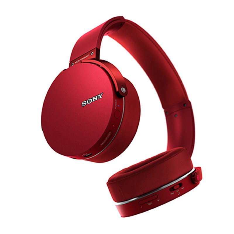 索尼(SONY)重低音蓝牙立体声耳机MDR-XB950BT(红色) 头戴式 旋转轴设计 NFC 蓝牙耳机