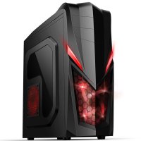 爱国者(aigo)魔兽1豪华版电脑机箱黑色(标配一个12CMLED静音风扇/USB3.0/侧透)