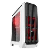 爱国者(aigo)星舰标准版电脑机箱白色含电源(USB3.0/半侧透/音频HD/支持水冷)