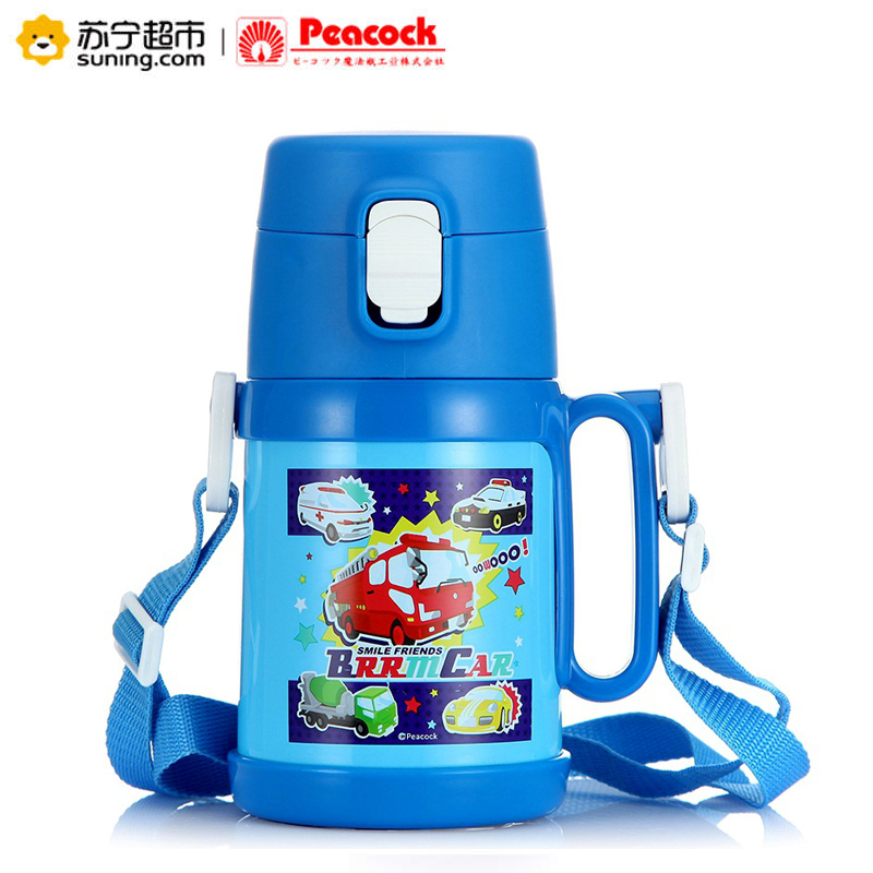 日本孔雀(peacock)SSB-400(A)儿童保温杯吸管杯真空医用级316不锈钢超长保温宝宝专用水壶