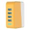 美逸(MEIYI) 青春版 MY-501墙插式4口USB充电插头 黄色