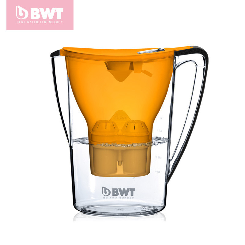 德国原装进口BWT厨房净水壶家用直饮便携户外过滤净水器2.7升 橙色