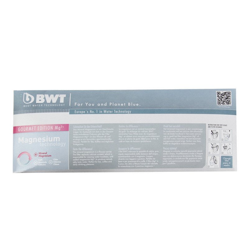 德国原装进口 BWT家用直饮净水壶滤水壶净水器2.7升一壶七芯 橙色