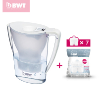 德国原装进口BWT家用直饮净水壶滤水壶净水器2.7升一壶七芯 白色