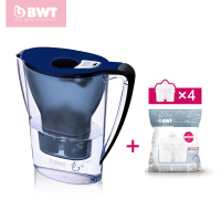 德国原装进口BWT家用直饮净水壶滤水壶净水器2.7升一壶四芯 蓝色
