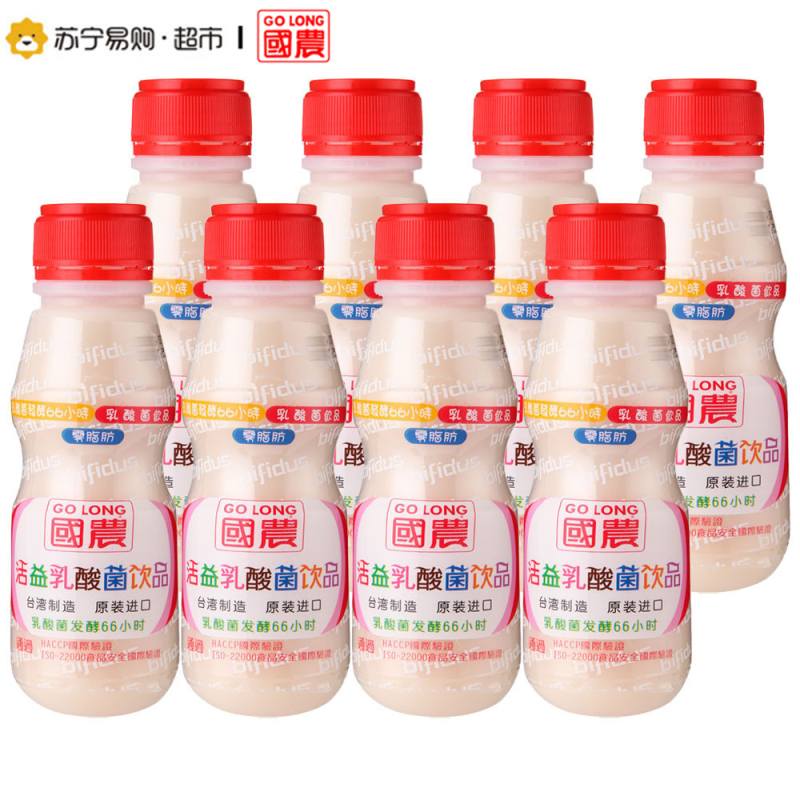 国农活益乳酸菌饮料(杀菌型)270ml*8 中国台湾地区进口