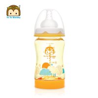 优优马骝（yoyomonkey） PPSU防胀气宽口奶瓶180ML，MS2065