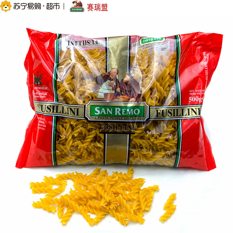 Sanremo赛瑞盟55#螺丝通心粉500克