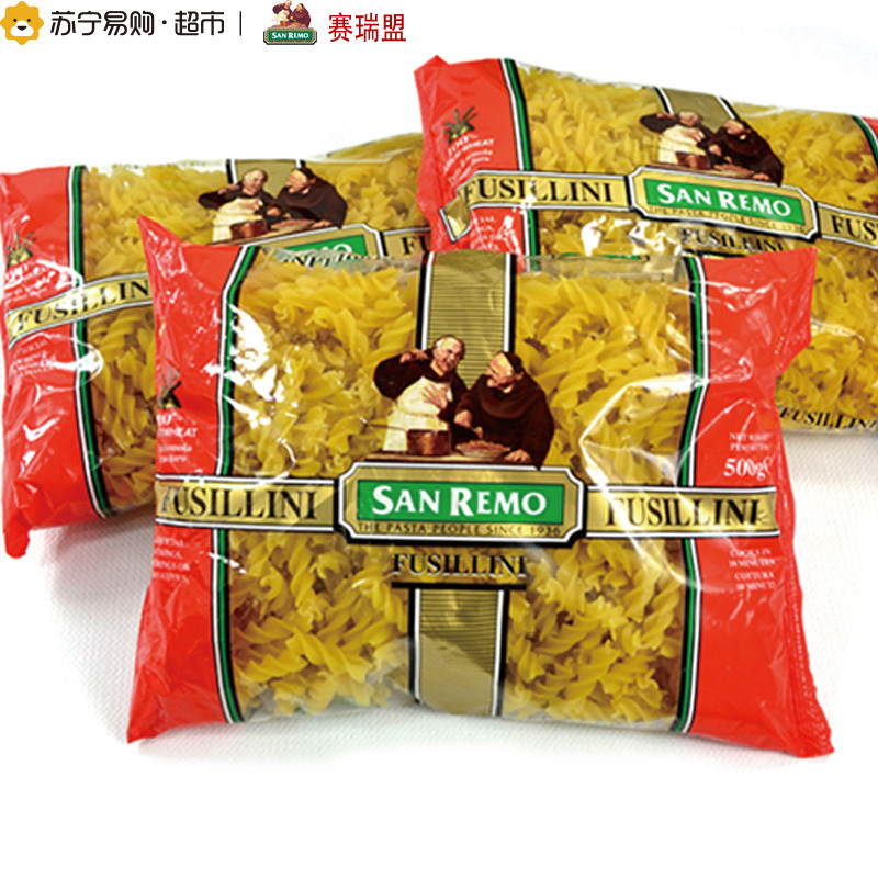 Sanremo赛瑞盟55#螺丝通心粉500克