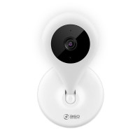 360智能摄像机夜视版Plus D603 64G豪华套装 小水滴 高清 WIFI摄像头 双向通话 远程监控 哑白720P