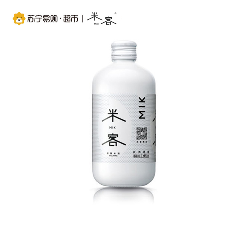 【苏宁超市】MIK米客原酿米酒 自然原味 350ml*6瓶 整箱装