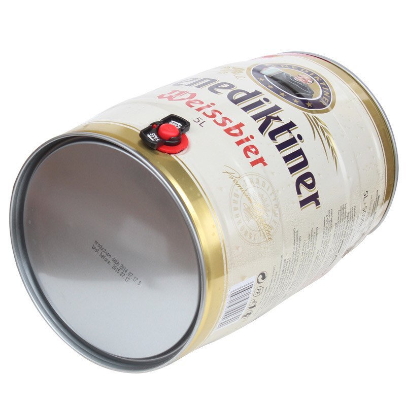 [苏宁易购超市]德国原装进口啤酒百帝王(Benedikeiner)小麦啤酒5L桶装