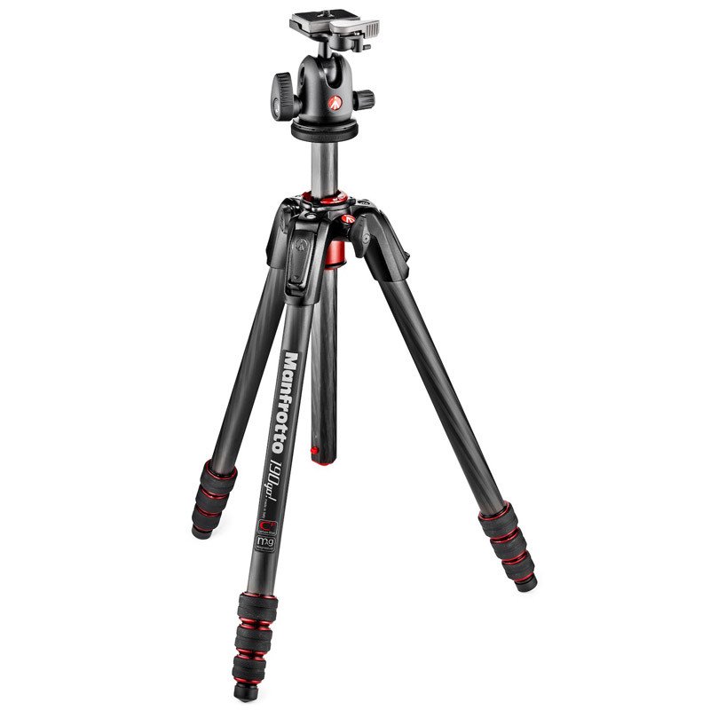 曼富图(MANFROTTO) MK190GOC4TB-BH 碳纤维旋钮式三脚架云台套装