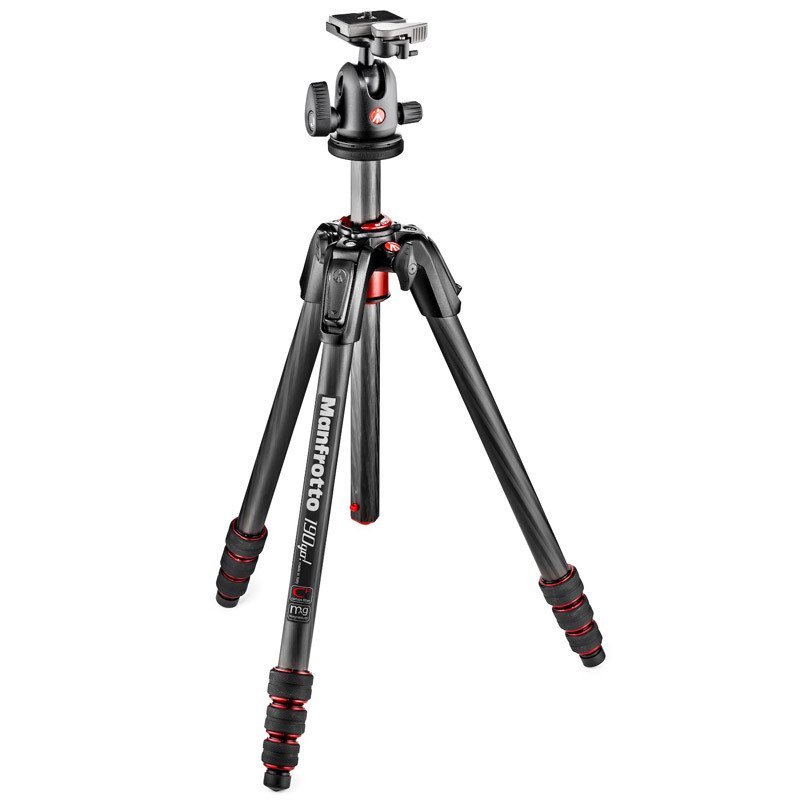曼富图(MANFROTTO) MK190GOC4TB-BH 碳纤维旋钮式三脚架云台套装