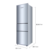 双鹿(SONLU) BCD-210THC激光银 210升 三门三温区 中门软冷冻 一体成型箱体 静音节能 适合家用冰箱