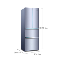 双鹿(SONLU) BCD-292DHCK银拉丝 292升法式对开多门冰箱 大容量静音节能快速冷冻适用3--4口之家家用