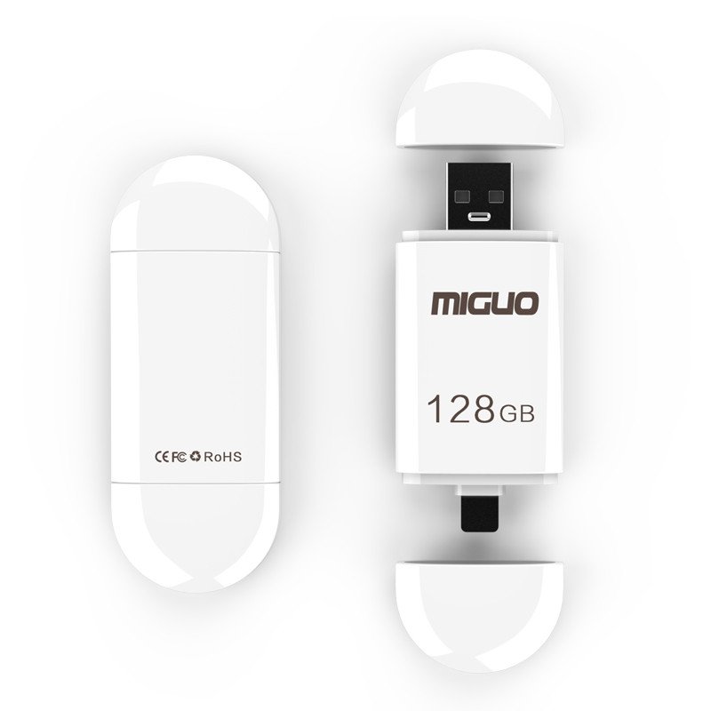 觅果miguo 苹果手机U盘128GB iphone5/6ipad优盘通用扩容器电脑笔记本两用 苹果配件高清大图