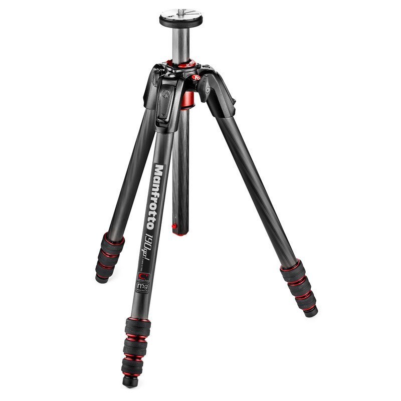 曼富图(MANFROTTO) MT190GOC4TB 旋钮式碳纤维三脚架 黑色