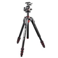 曼富图(MANFROTTO) MK190GOA4TB-BH 旋钮式铝合金三脚架云台套装