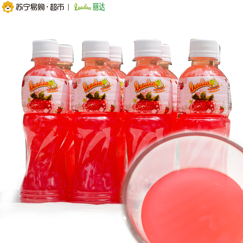泰国进口 leadea丽达椰果草莓汁 320ml*8