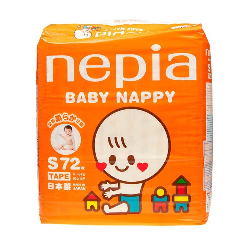日本原装进口妮飘婴儿纸尿裤S 72PCS
