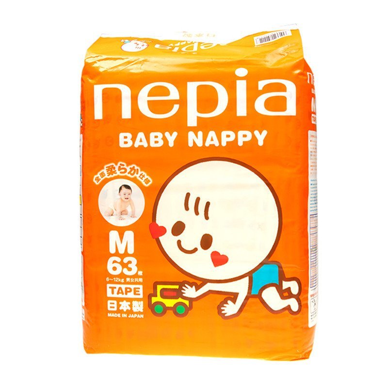 日本原装进口妮飘婴儿纸尿裤 M 63PCS