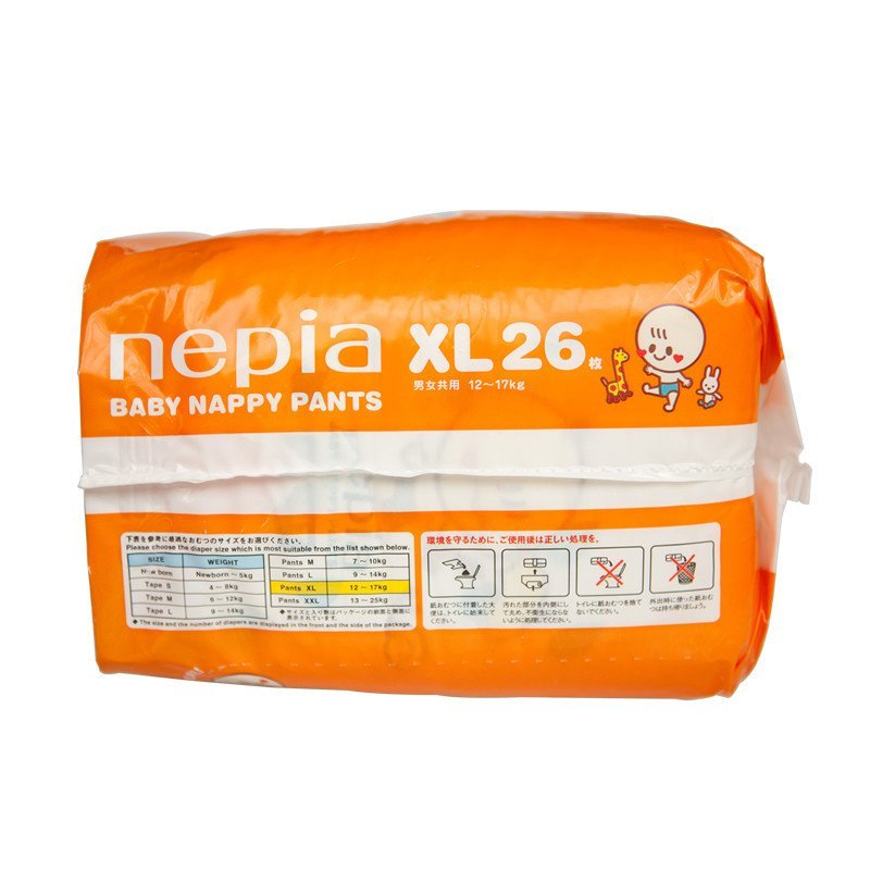 日本原装进口妮飘婴儿纸尿裤 XL 26PCS