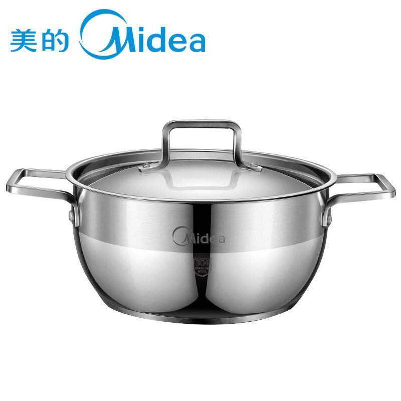 美的(Midea)汤锅 TG24S3 家用304不锈钢加厚家用煤气燃气灶通用炊具