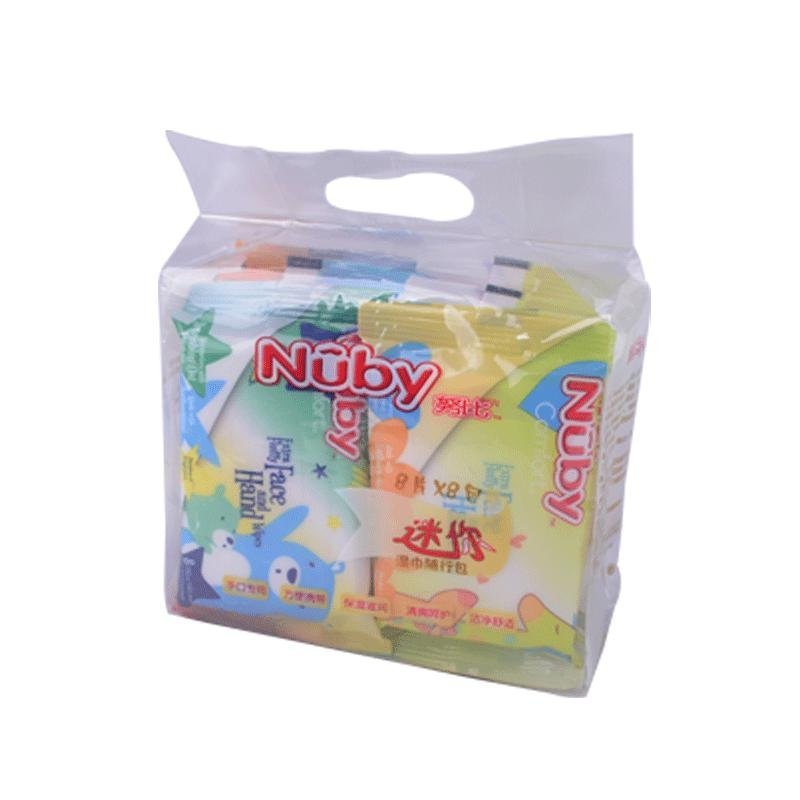 nuby/努比 婴儿湿巾新生儿手口柔湿巾迷你8抽8包入*4组32包256片