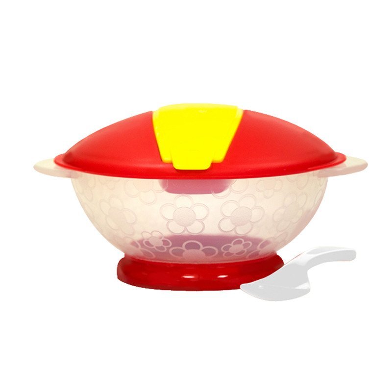 bobo乐儿宝便携碗婴儿碗 宝宝碗 带匙勺婴儿餐具红色BD302C