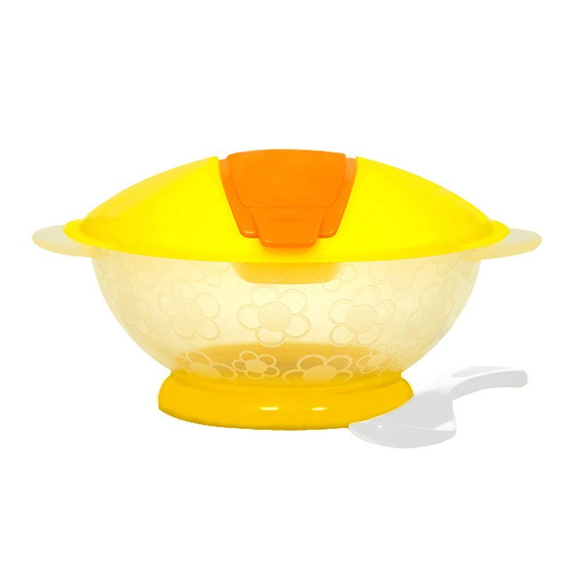 bobo乐儿宝便携碗婴儿碗 宝宝碗 带匙勺婴儿餐具红色BD302C