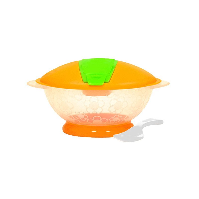 bobo乐儿宝便携碗婴儿碗 宝宝碗 带匙勺婴儿餐具红色BD302C