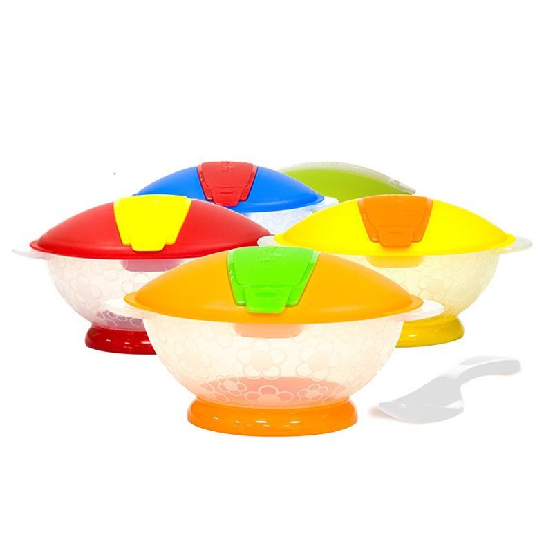 bobo乐儿宝便携碗婴儿碗 宝宝碗 带匙勺婴儿餐具红色BD302C