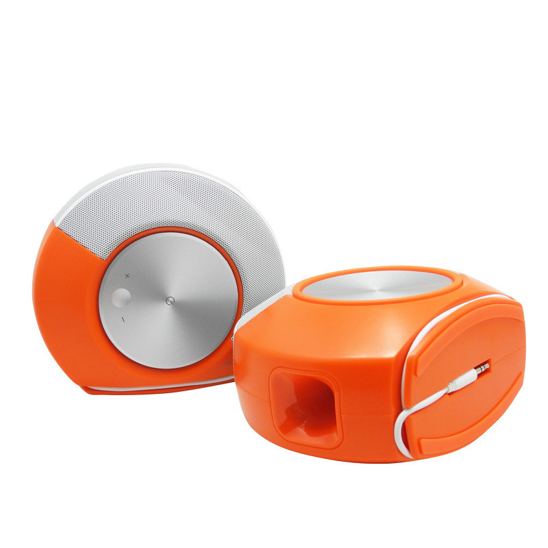 JBL PEBBLES 音乐蜗牛多媒体迷你桌面小音响2.0 笔记本电脑音响音箱-白橙色