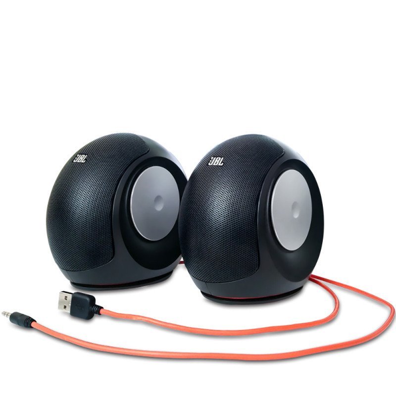 JBL Pebbles mini 音乐蜗牛电脑小音箱 USB供电 低音炮 2.0迷你音响- 黑色