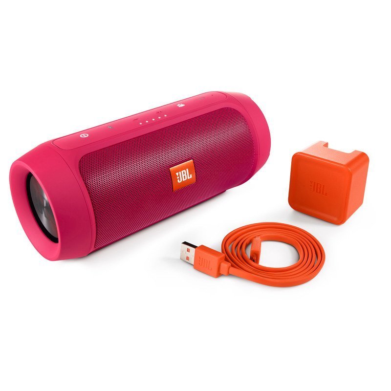 JBL Charge2+ II+音乐冲击波 charge2升级版 无线迷你蓝牙防溅水音箱 蓝牙音箱 便携音箱-玫红色
