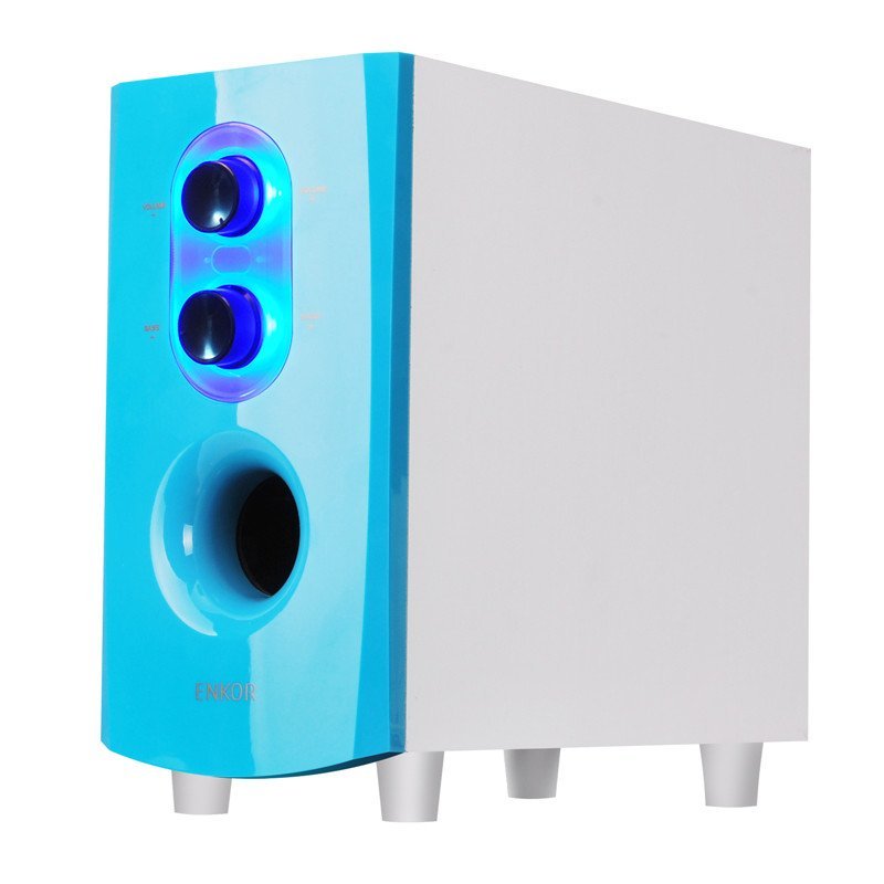 ENKOR 恩科音响 E60B 2.1音箱 蓝牙音箱 电脑音响 笔记本音箱 低音炮 桌面音响 蓝色