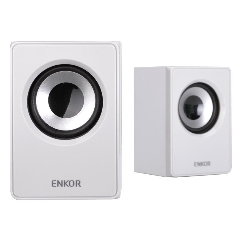 ENKOR 恩科音箱 2.1电脑音箱 桌面音响 低音炮音响 灰白色