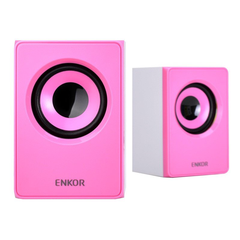 ENKOR 恩科音箱 2.1电脑音箱 桌面音响 低音炮音响 粉红色