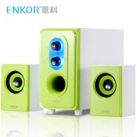 ENKOR 恩科音箱 2.1电脑音箱 桌面音响 低音炮音响 绿色
