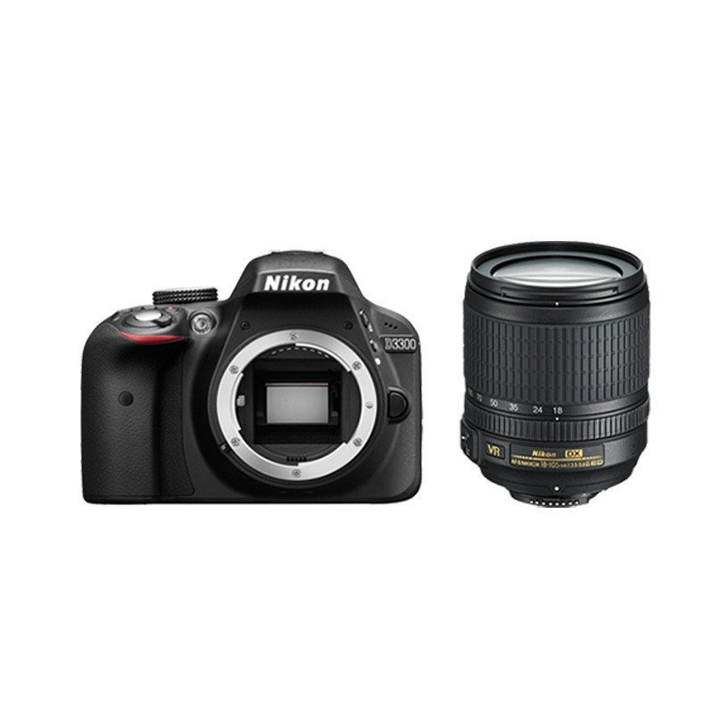 尼康数码单反相机 D3300 (18-105 VR)黑+包+16G卡
