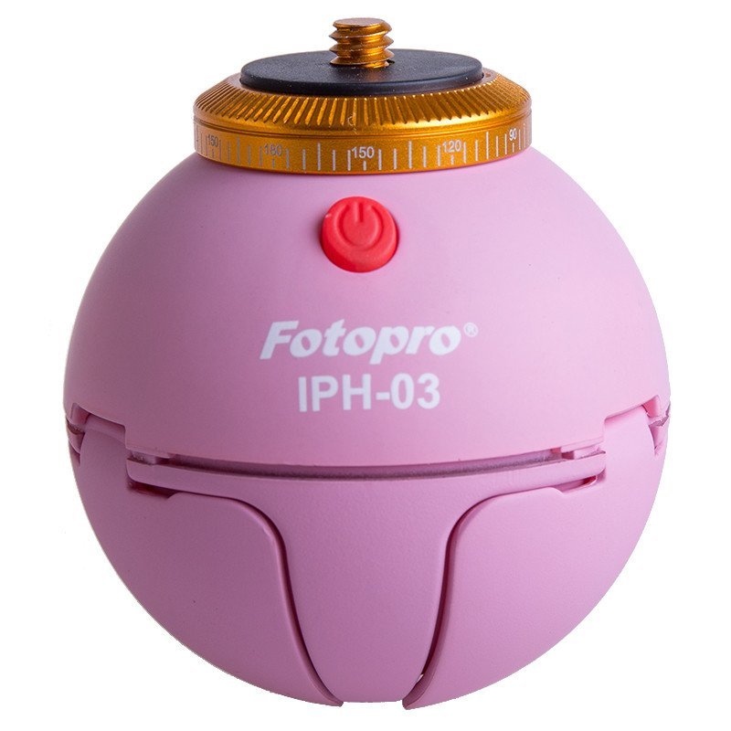 富图宝(Fotopro) IPH-03 粉色 小苹果自拍杆蓝牙遥控懒人手机支架迷你全景云台