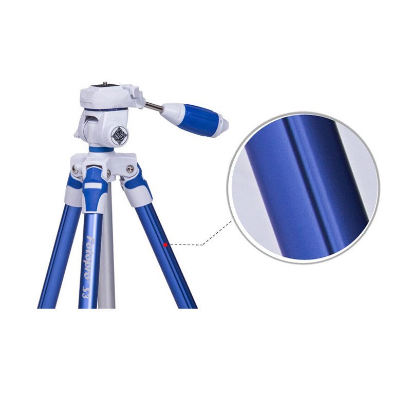 富图宝(Fotopro) 新秀S3蓝色 社交分享系列 潮流超轻单反微单数码相机便携三脚架四维云台套装
