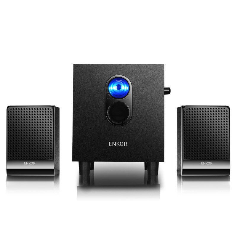恩科（ENKOR）E300 台式笔记本2.1电脑音响低音炮 有源多媒体木质迷你音箱