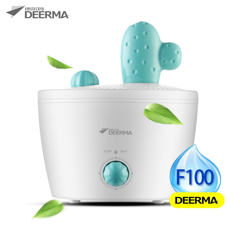 德尔玛（Deerma）DEM-F100 加湿器 家用 迷你 静音 可爱